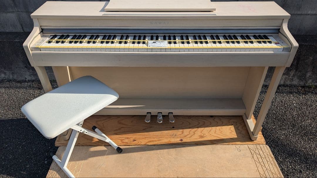 送料込み KAWAI 電子ピアノ CN25A 15年製 激激憧れ可愛いホワイト♥