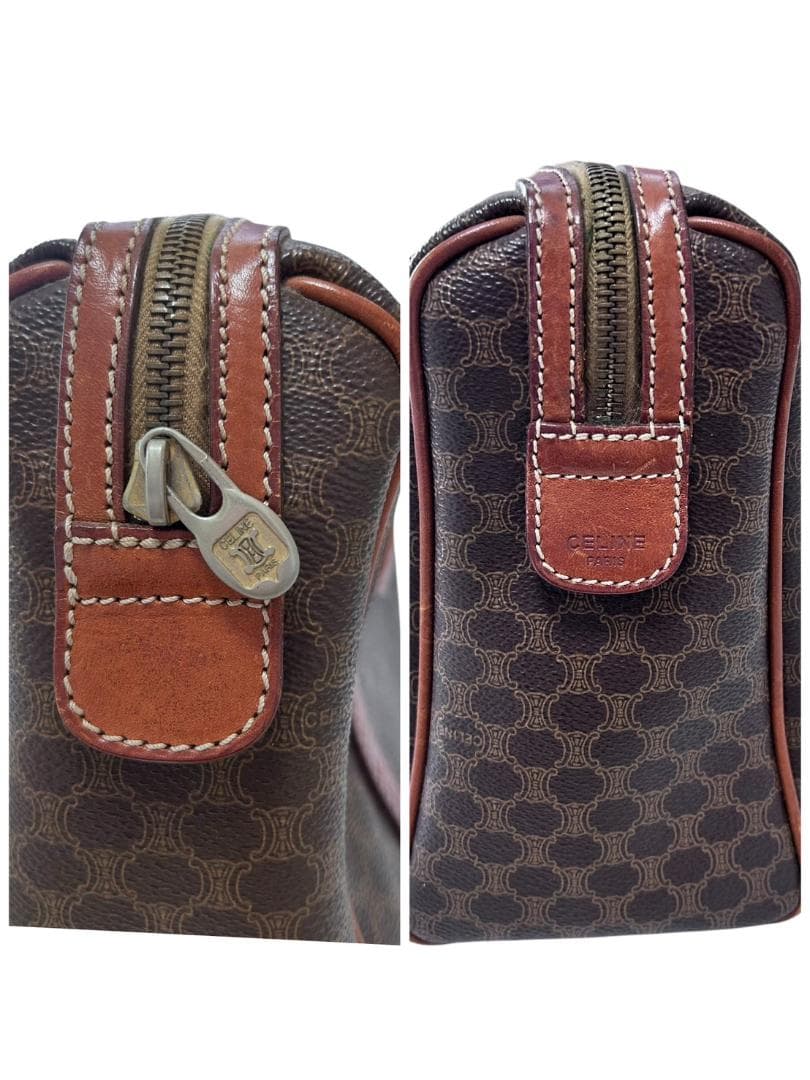 セリーヌ バッグ ハンド ミニボストン マカダム柄 レザー CELINE