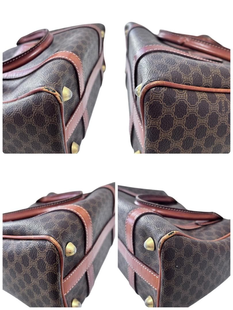 セリーヌ バッグ ハンド ミニボストン マカダム柄 レザー CELINE