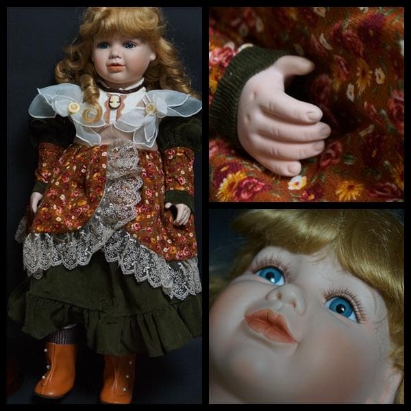 イギリス限定可愛らしいビスクドール女の子磁器人形by J.C.leonherdt