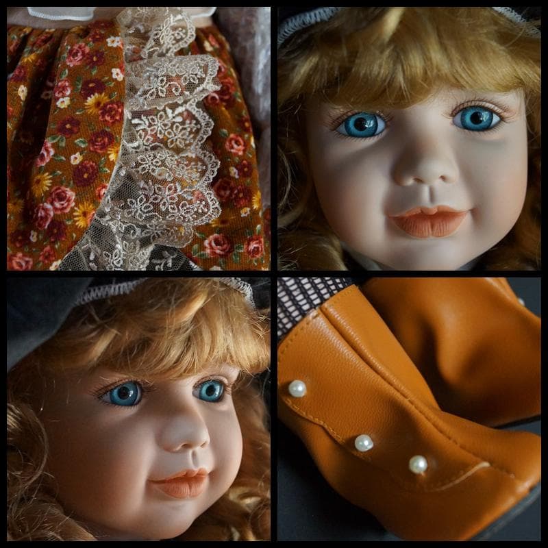 イギリス限定可愛らしいビスクドール女の子磁器人形by J.C.leonherdt