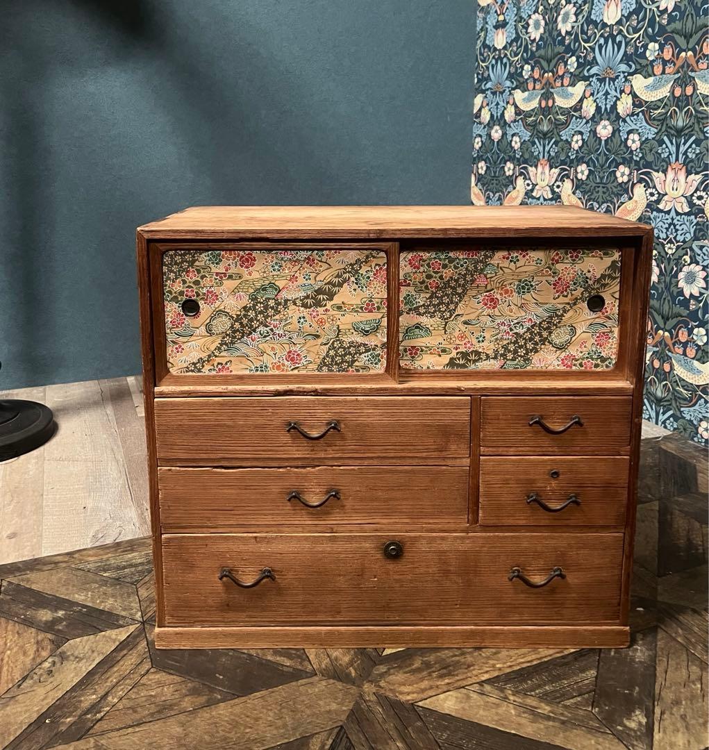 小ぶり チェスト 箪笥 インテリア 昭和レトロ 当時物 和箪笥 ミニ箪笥