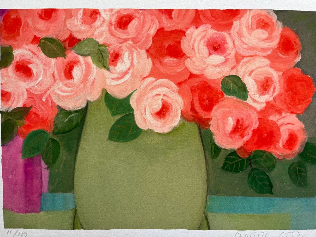 限定版画　額装　ジニー・キム　直筆サイン、ED、証明書あり