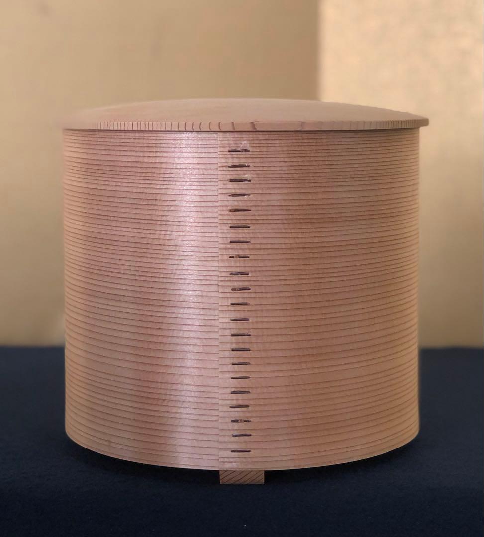 《レ》茶道具 杉木地 曲水指 曲木 高木誠明作 元箱　251201お2