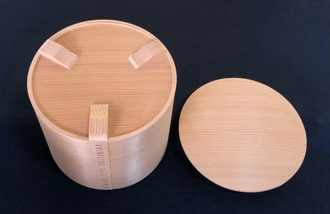 《レ》茶道具 杉木地 曲水指 曲木 高木誠明作 元箱　251201お2