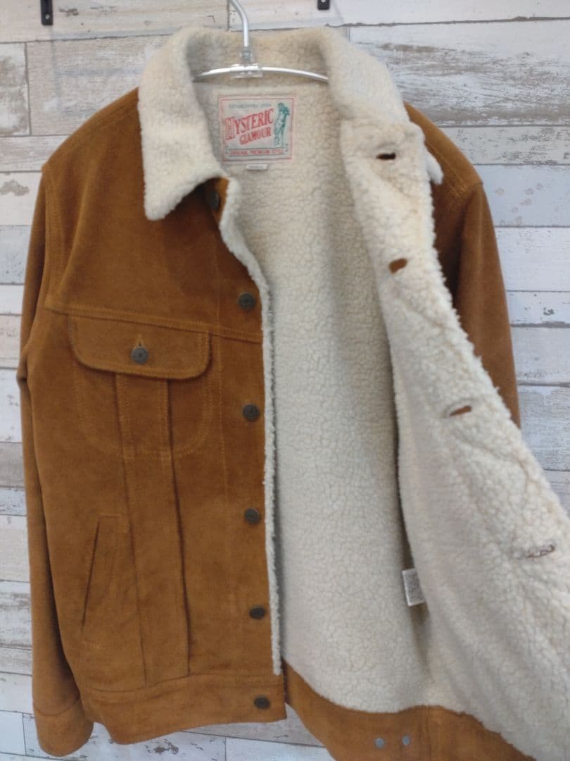 d*e様 ヒステリックグラマー　スエード　　ボア　トラッカージャケット　M