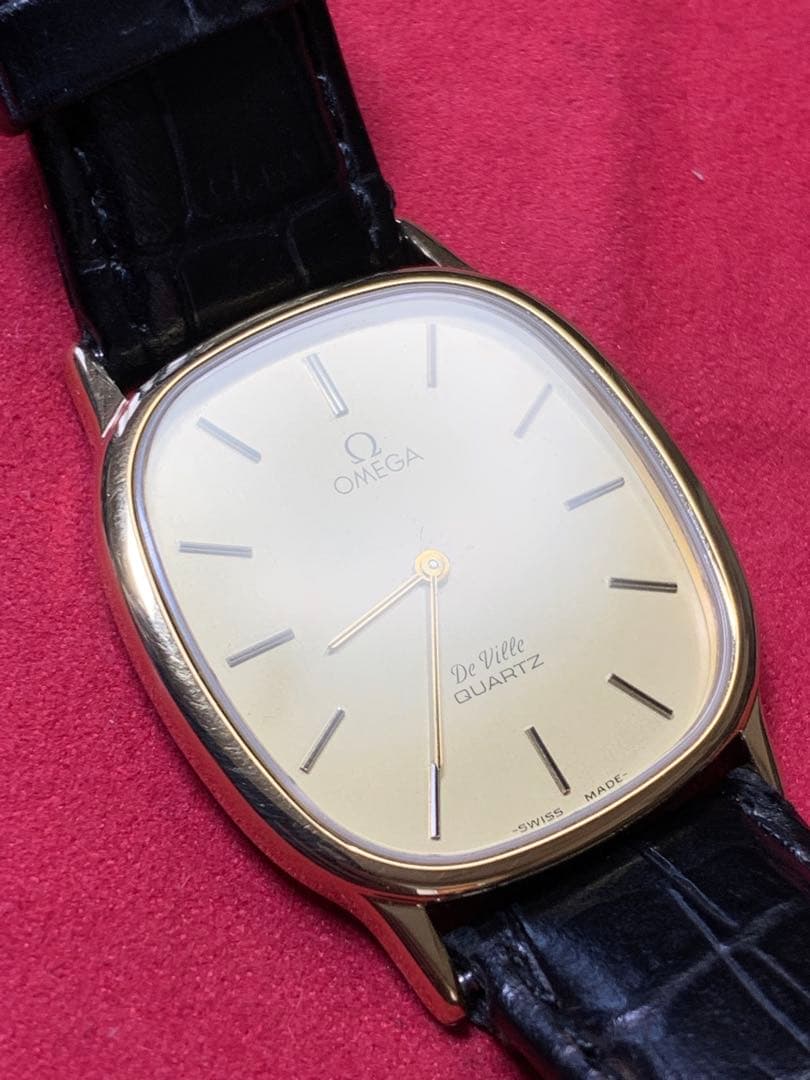 ⭐️稼働品⭐️電池交換済⭐️オメガ　デビル　1365 プッシュ式リューズ　メンズ腕時計