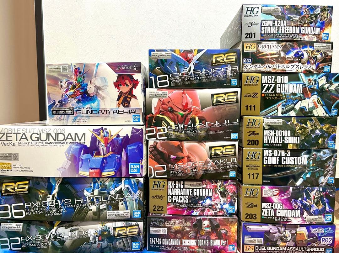 送料無料 ガンプラ 16点 HG RG MG Ver.Ka フルメカニクス