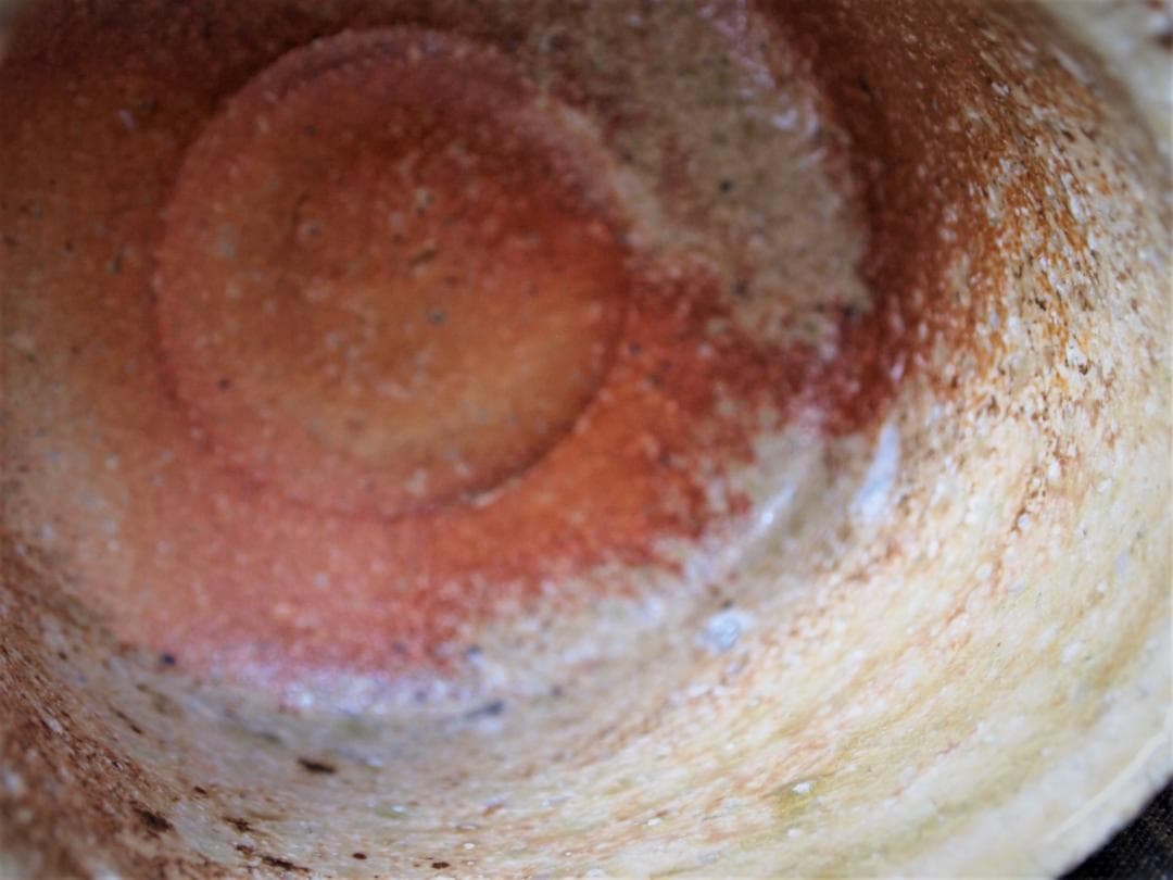 未使用★古谷和也【師＆父：古谷道生氏】信楽《窯変》茶碗★共箱・布