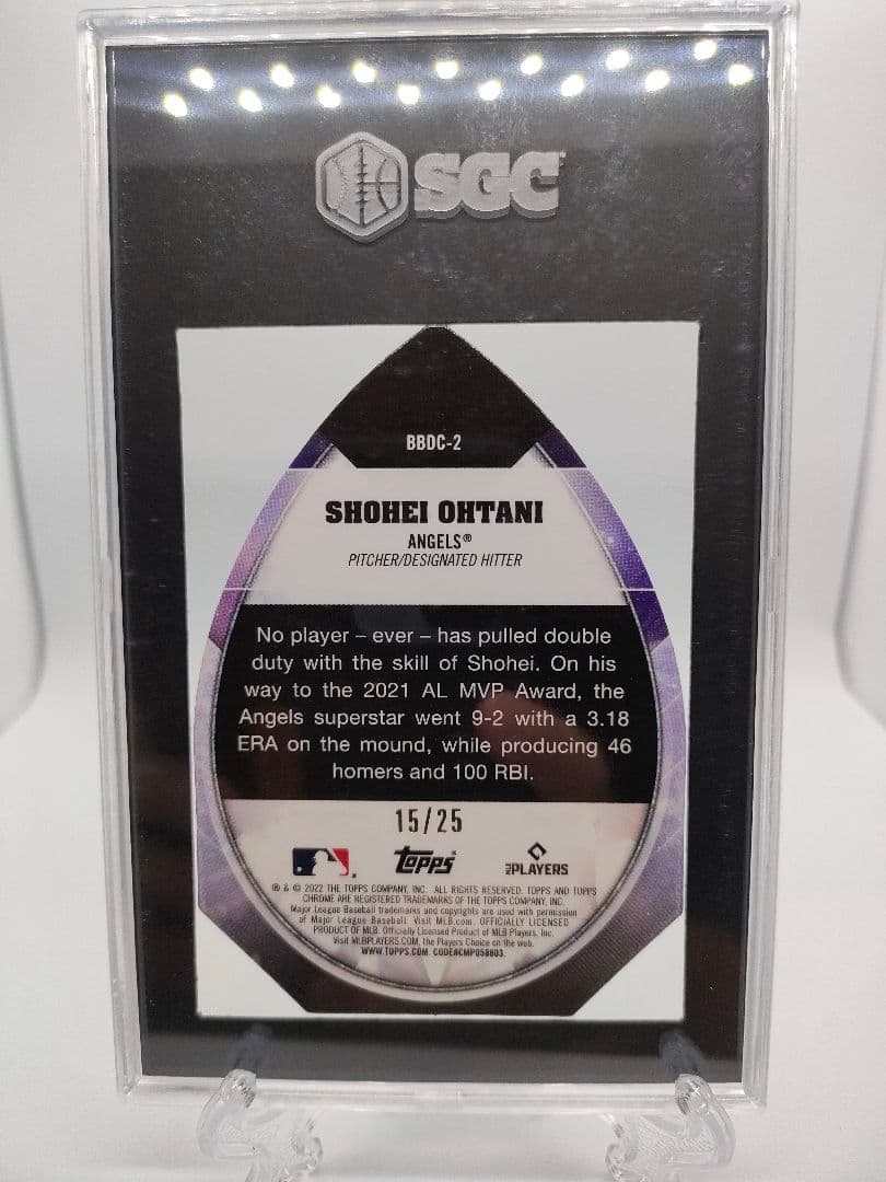 【25枚限定！SGC10評価！ダイヤカット！】Topps 2022年 大谷翔平