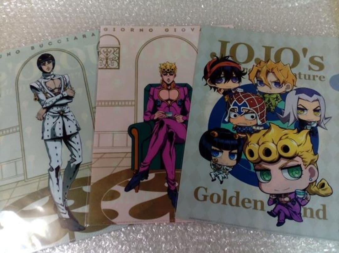 j-world ジョジョ 5部 A4 クリアファイル 全3種セット 黄金の風
