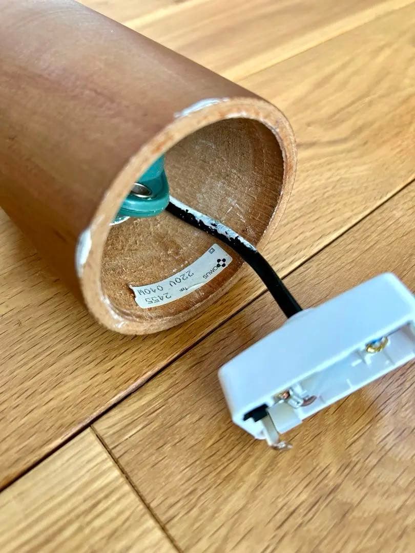 独1970年代　DOMUS　チーク無垢材　ヴィンテージ・5灯シャンデリア　美品