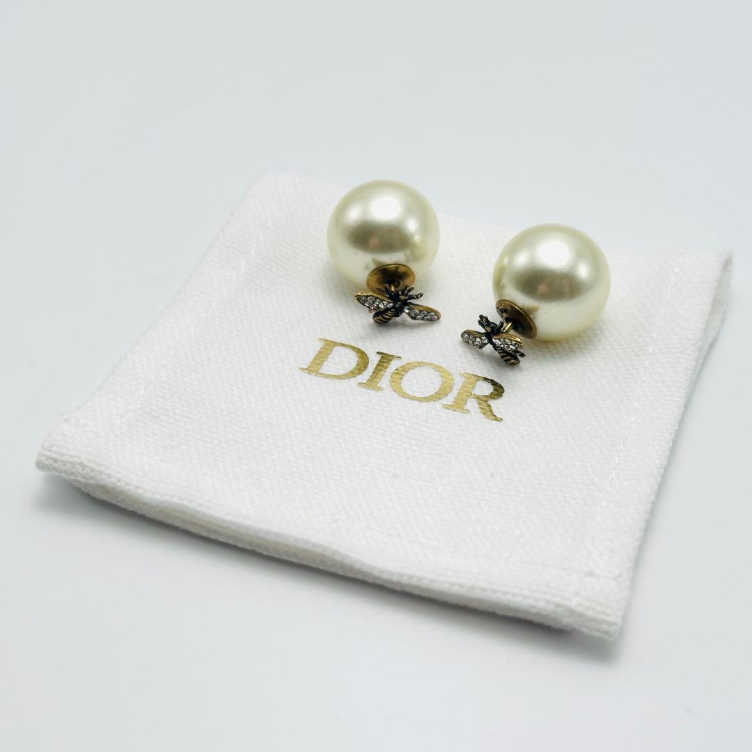 希少　Dior Tribales ピアス　クリスタル　ビー　レジンパール