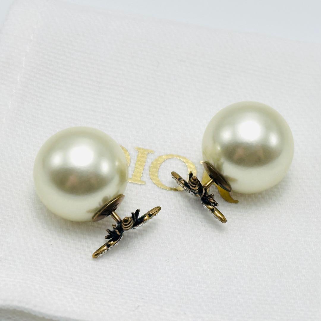 希少　Dior Tribales ピアス　クリスタル　ビー　レジンパール