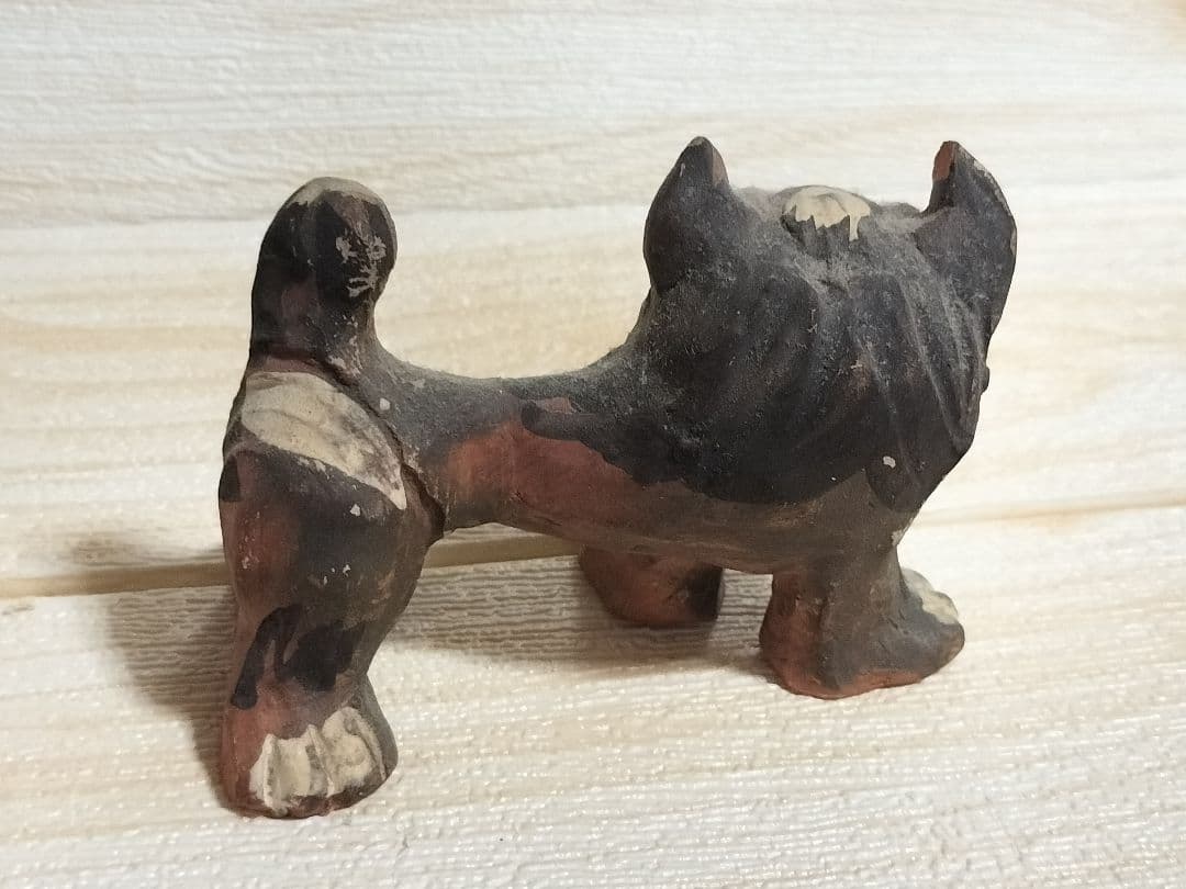 時代物！ 陶器製 獅子の形状 郷土玩具 約10cm