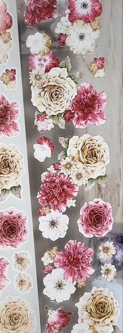 PET 花间暮色 ダイカット加工 6cm×4m 海外マスキングテープ　海外マステ