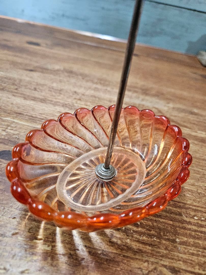 オールドバカラ バンブーローズ クリスタルガラス アクセサリートレイ