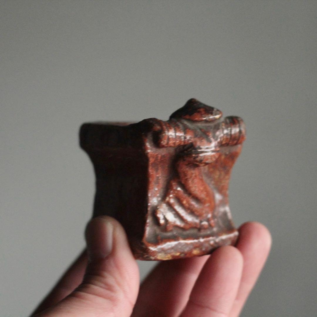 赤楽 一閑人 蓋置 茶道具 利休七種蓋置 古美術 古道具 アンティーク