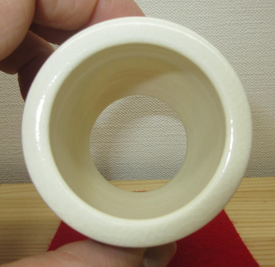 送料込【逢絢亭・新品】茶道具 蓋置 京焼 仁清 露草の図 御室窯 共箱入り