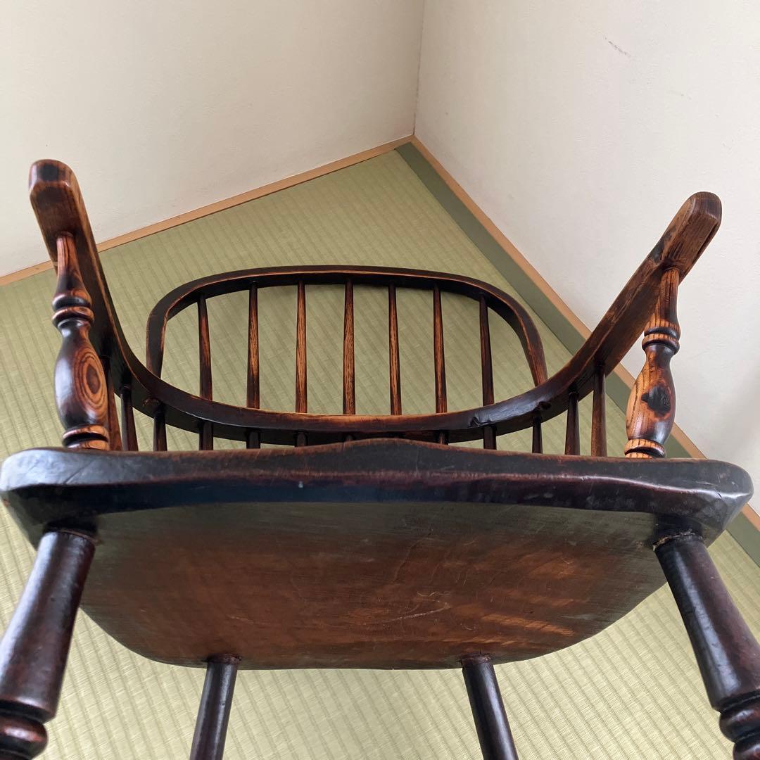 ボウバックチェア　イギリスアンティーク　アーム付き　ウィンザーチェア ー　椅子