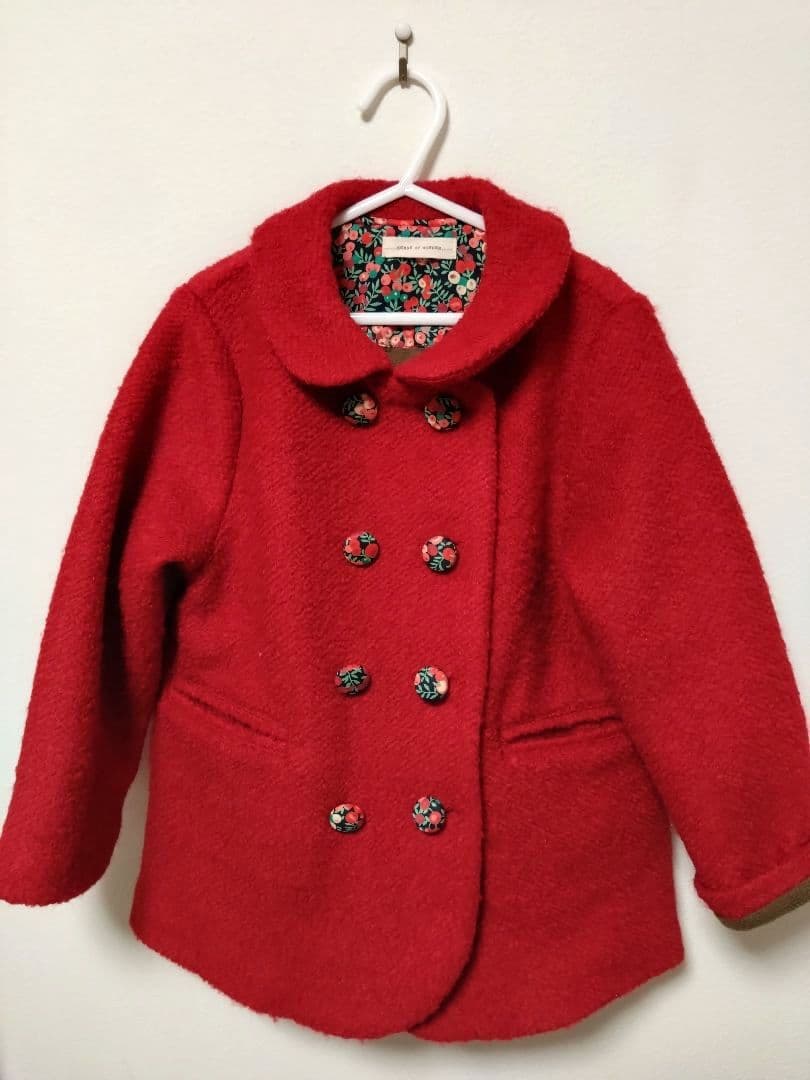 SENSE OF WONDER クラシックコート　赤110cm