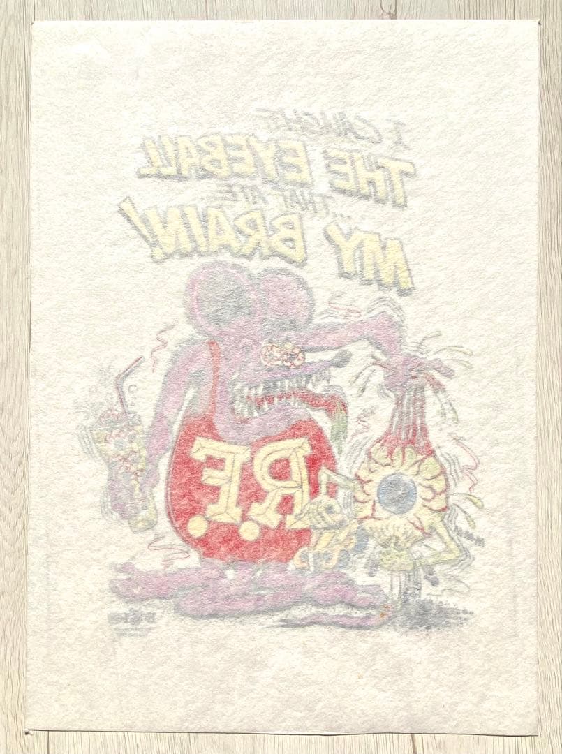 1992 Rat Fink Poster フェルト紙プリント •正規オリジナル品