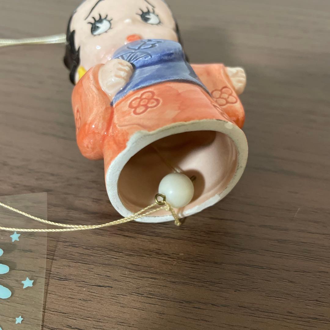 レア　ベティちゃん　風鈴　着物BETTY　陶器製　ふうりん　和物　昭和レトロ
