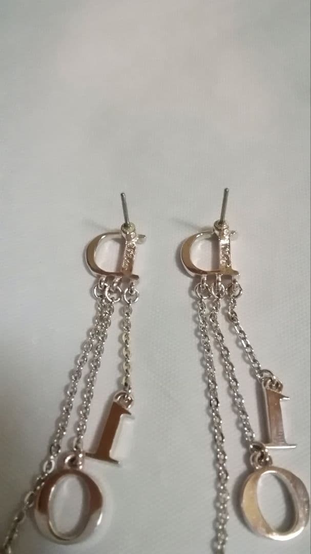 鑑定済み　Christian Dior シルバー ラインストーンピアス