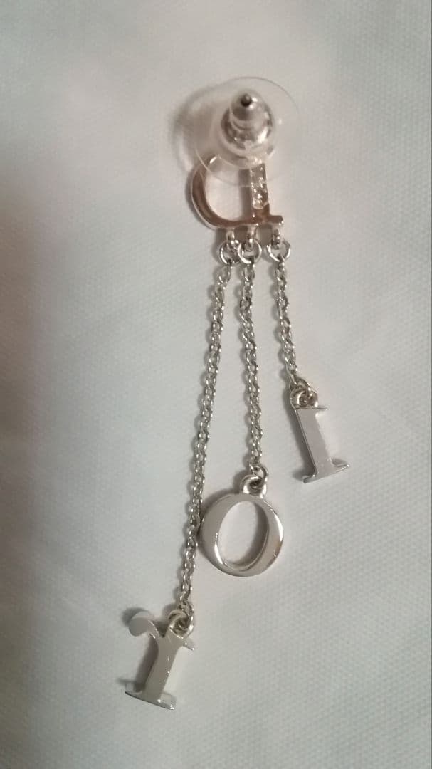 鑑定済み　Christian Dior シルバー ラインストーンピアス