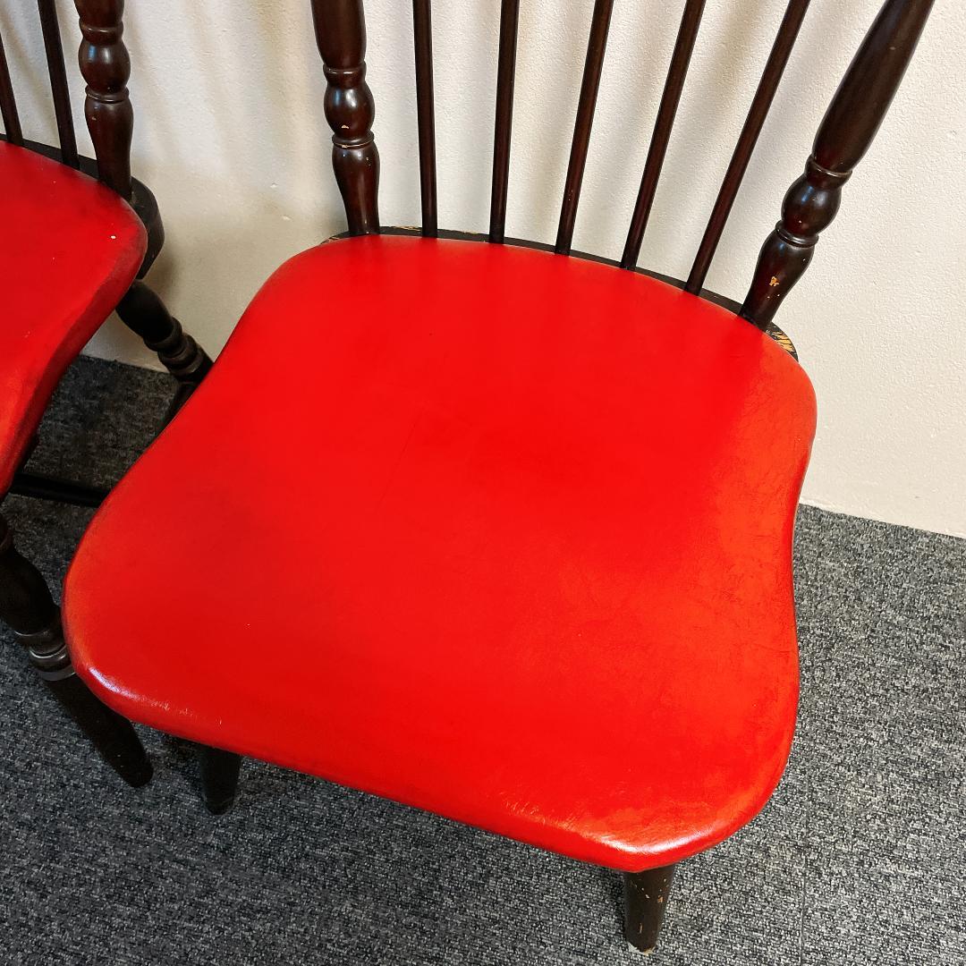 ヴィンテージ　昭和レトロ　ウィンザーチェア 2脚セット　食堂椅子　古家具