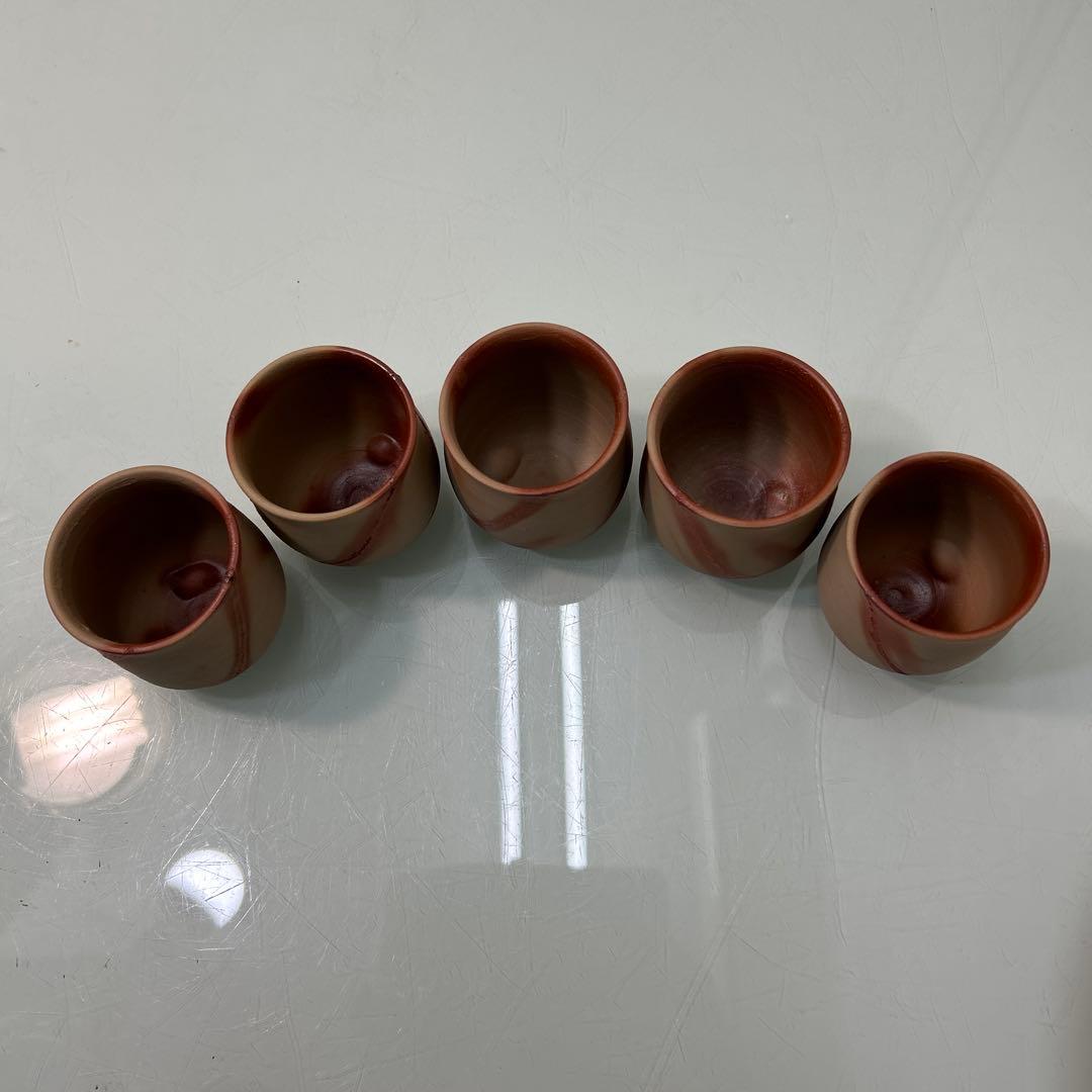 ☆緋襷(ひだすき)備前焼　本錫乾茂號造茶壷　茶入れ☆