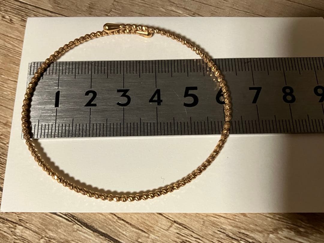 K18 カットボール　アンクレット　フリーサイズ　ブレスレットにも♪