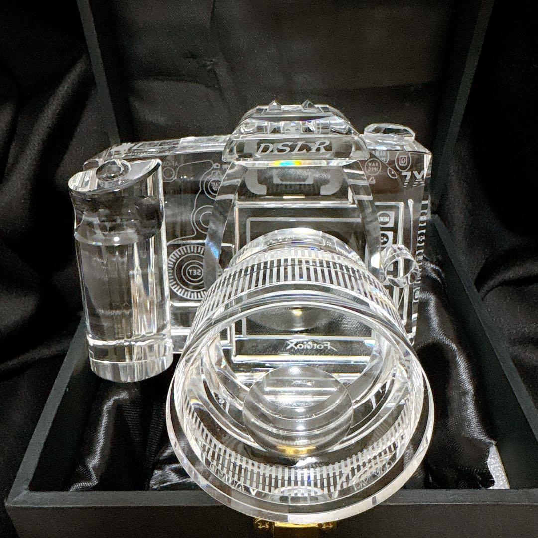 希少 クリスタル カメラ DSLR 2/3 EOS 7D オブジェ 置き物