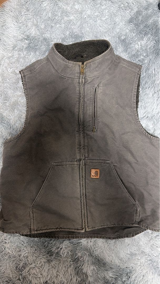 Carhartt (カーハート) ダックベスト　古着 裏ボア