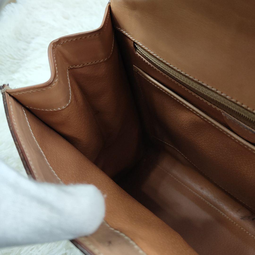 CELINE　ハンドバッグ　トリオンフ　マカダム　ガンチーニ　PVC　レザー