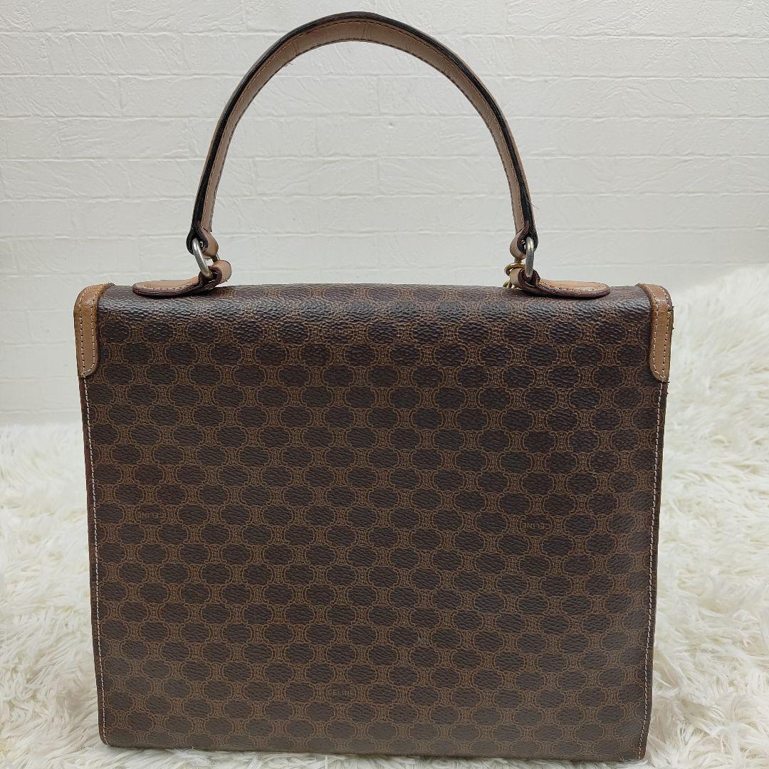 CELINE　ハンドバッグ　トリオンフ　マカダム　ガンチーニ　PVC　レザー