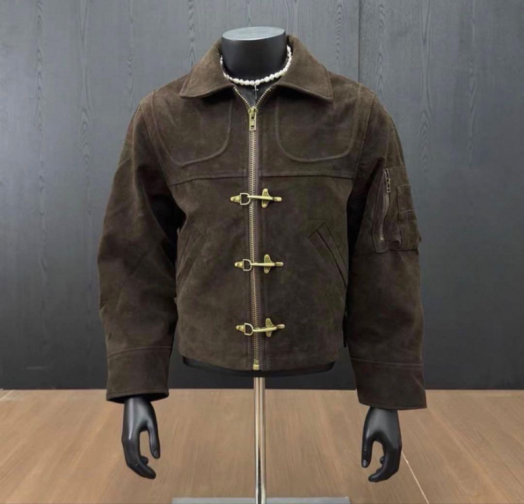 短丈 ファイヤーマンジャケット スウェード opium archive