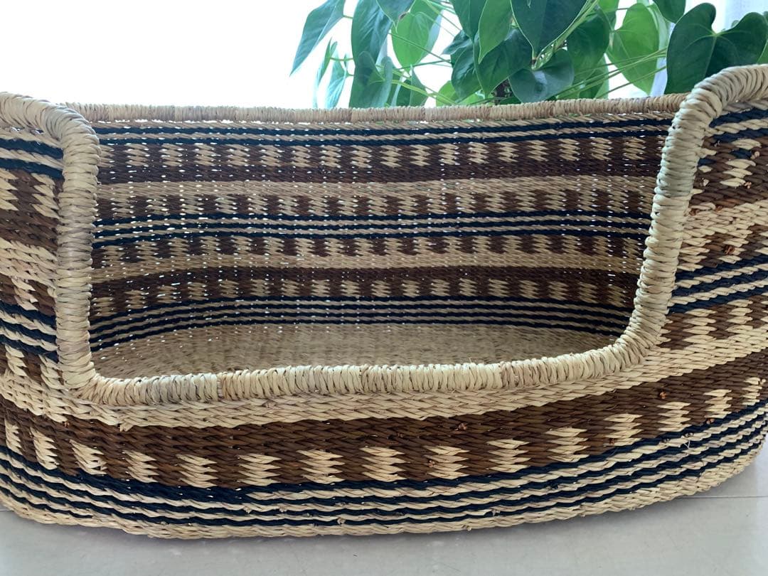 ★新品・未使用★ボルガペットベッド　洗える ハンドメイドカゴベッド　犬猫