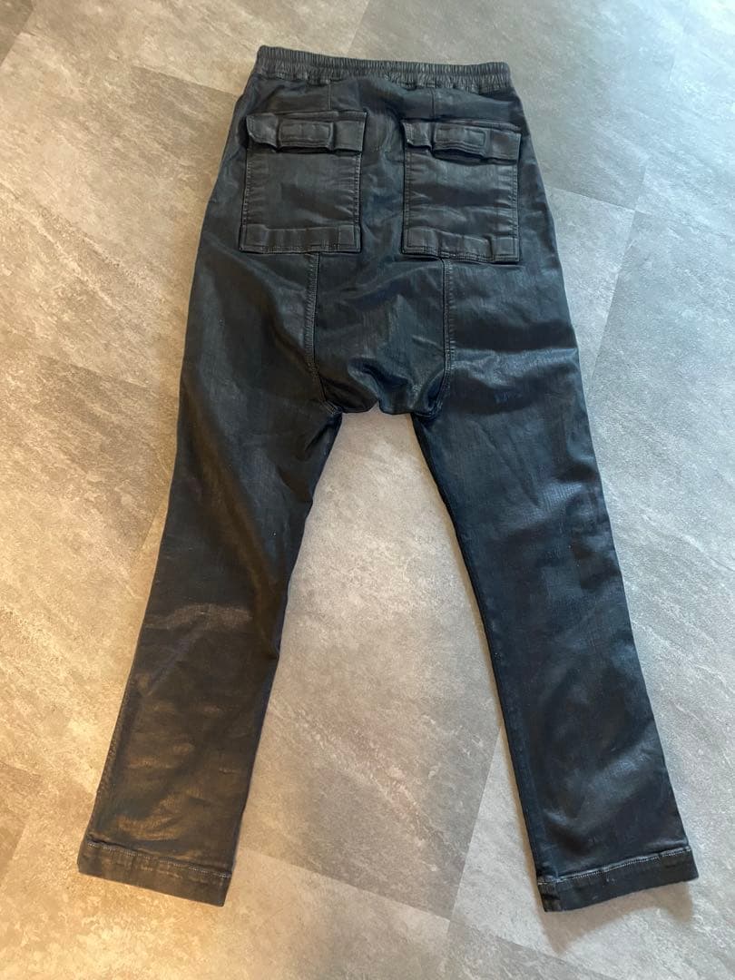 「Agent47」Rick Owens ブラックワックスサルエルパンツ