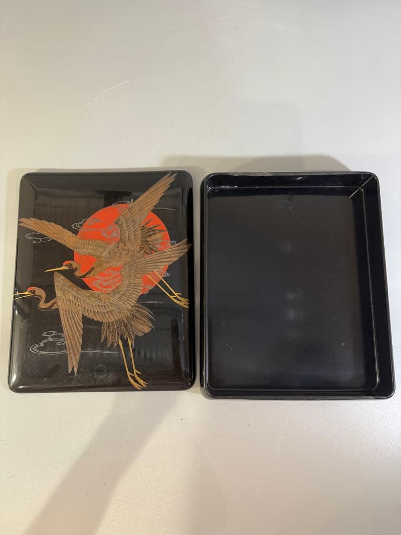 DT668 時代 旭飛鶴蒔絵 文箱