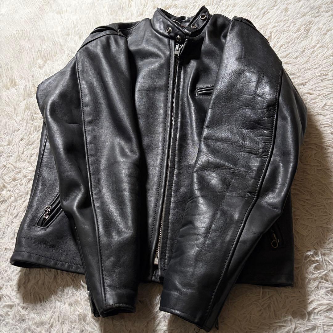 【米国製】schott ライダースジャケット　シングル　ブラック　641 38