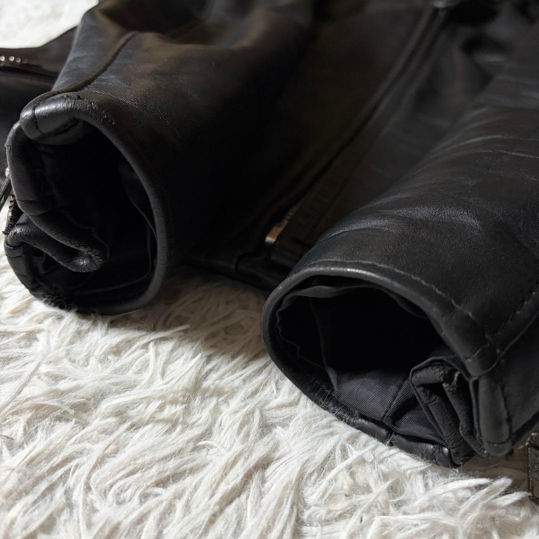 【米国製】schott ライダースジャケット　シングル　ブラック　641 38