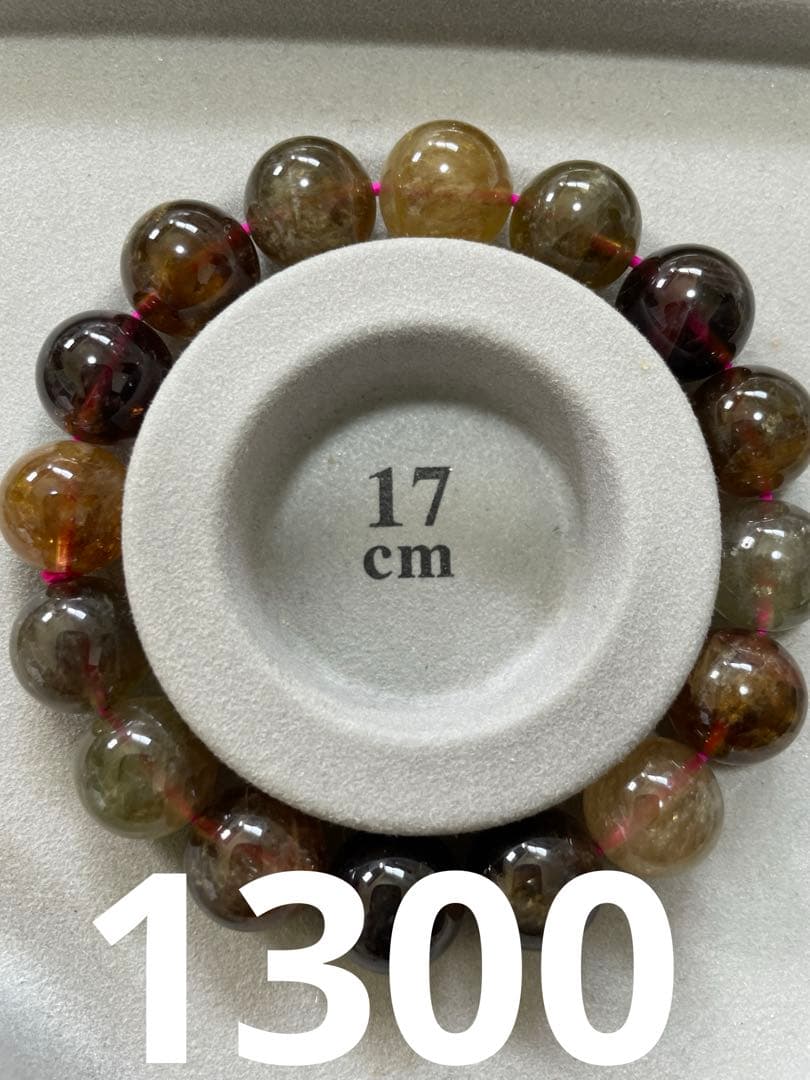 カルサイト 薔薇 ブラウンサンムーンストーン ブレスレット