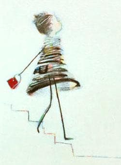 油絵 菅家令子 絵 絵画インテリア額付(黒) F4-040214 白猫親子女の子