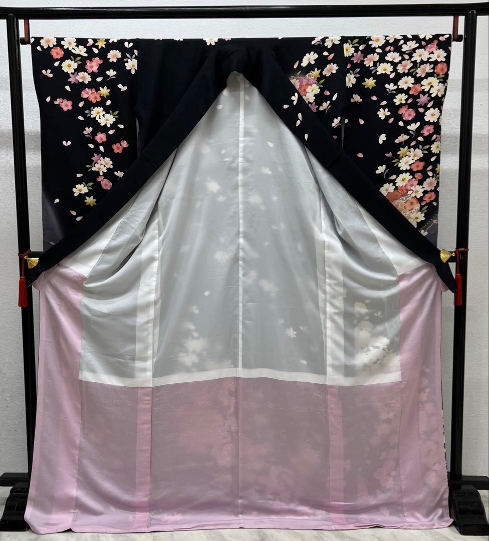 振り袖　フルセット　長襦袢付　成人式　パーティー　金彩加工　刺繍入り　723