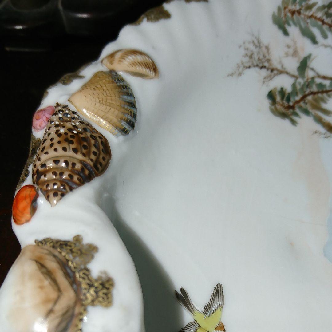 横浜絵付 貝皿 明治時代 里帰り