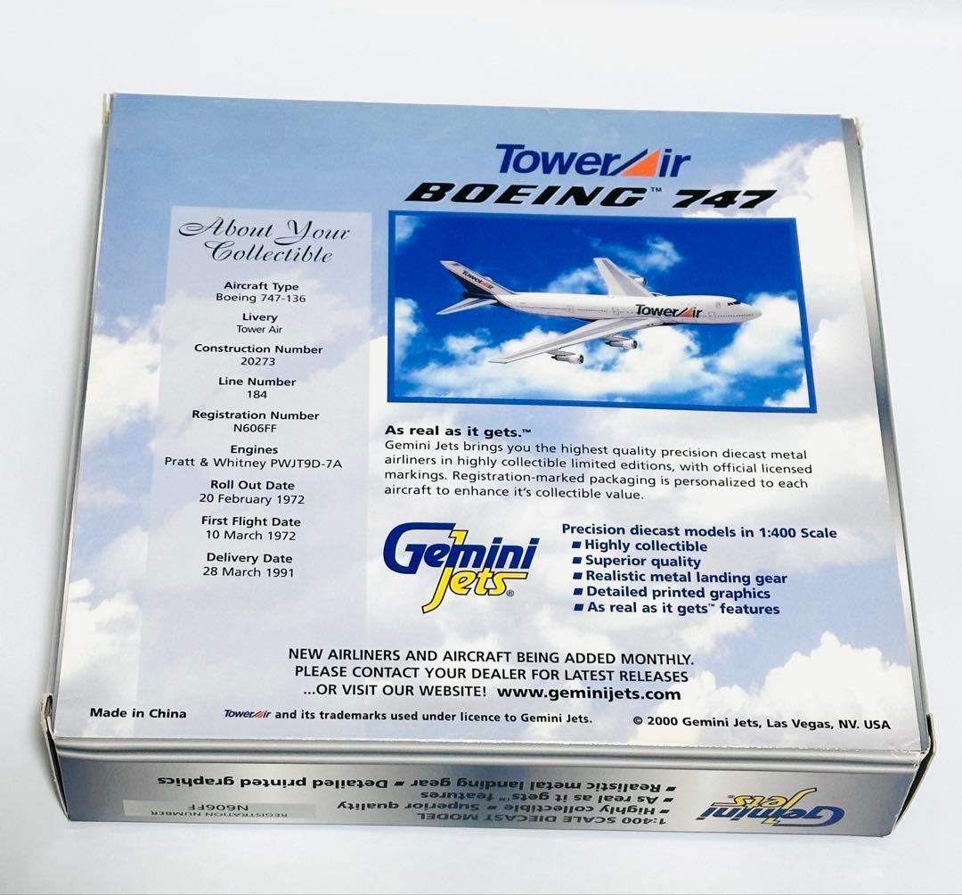 航空機・ヘリコプター Gemini 1/400 B747-136 Tower Air