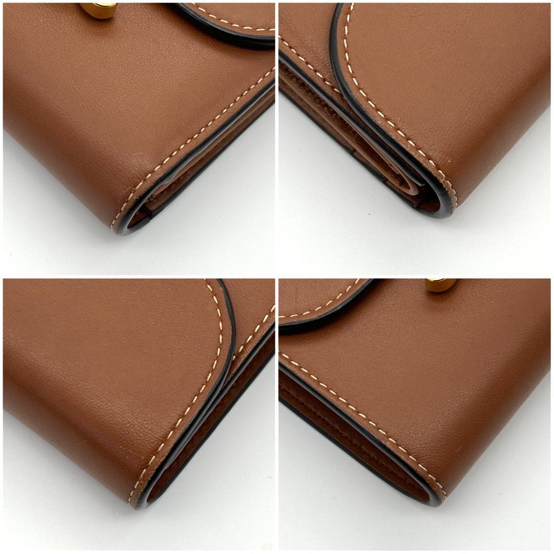 【極美品】セリーヌ　トリオンフ　スモール フラップウォレット 折財布　ブラウン