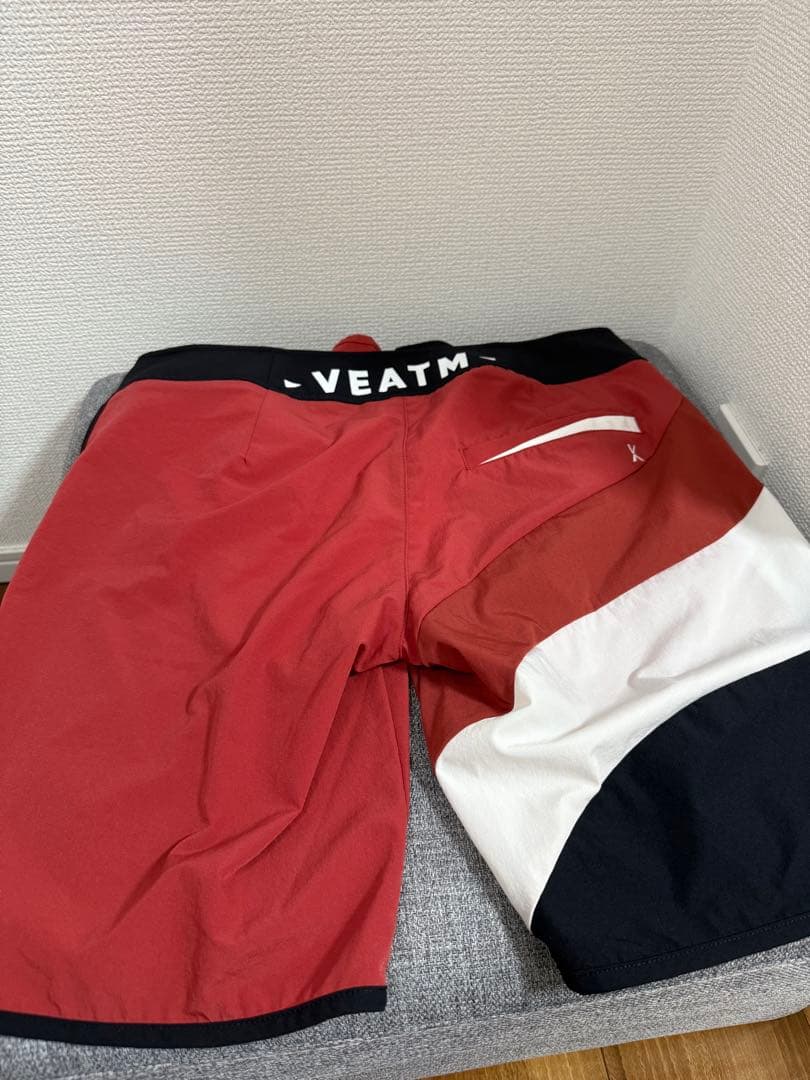 VEATM ビートム サーフパンツ 水着赤黒Sサイズ