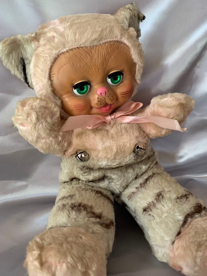 ビンテージドール　ラバーフェイス　ガンド　キティ　スリープアイ　ラバードール　猫